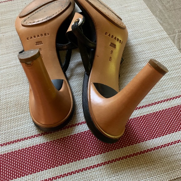Casadei Black and Tan Heels - Picture 7 of 8